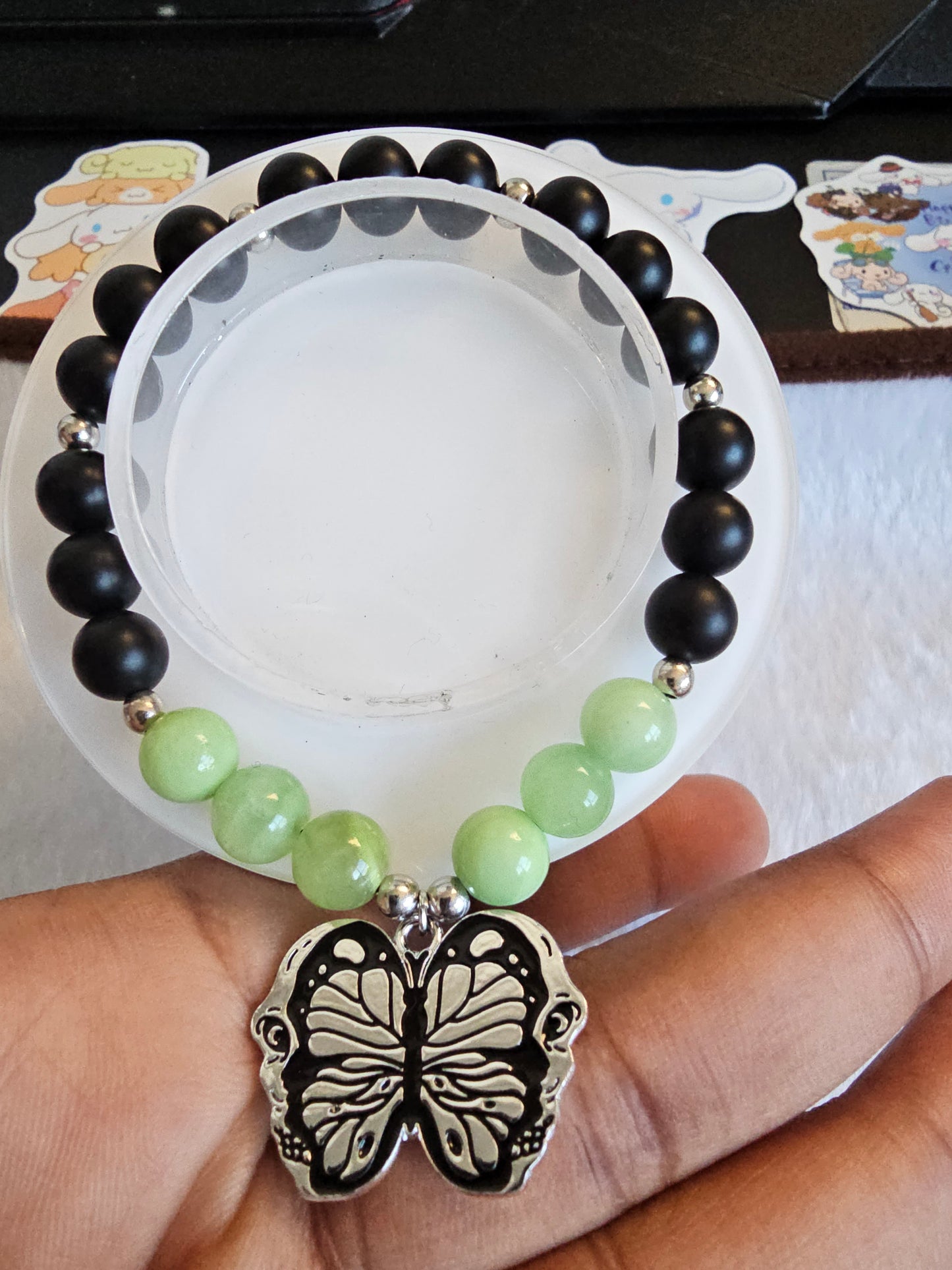 Spooky Season Theme Bracelet with Halloween-Inspired Charms and Beads