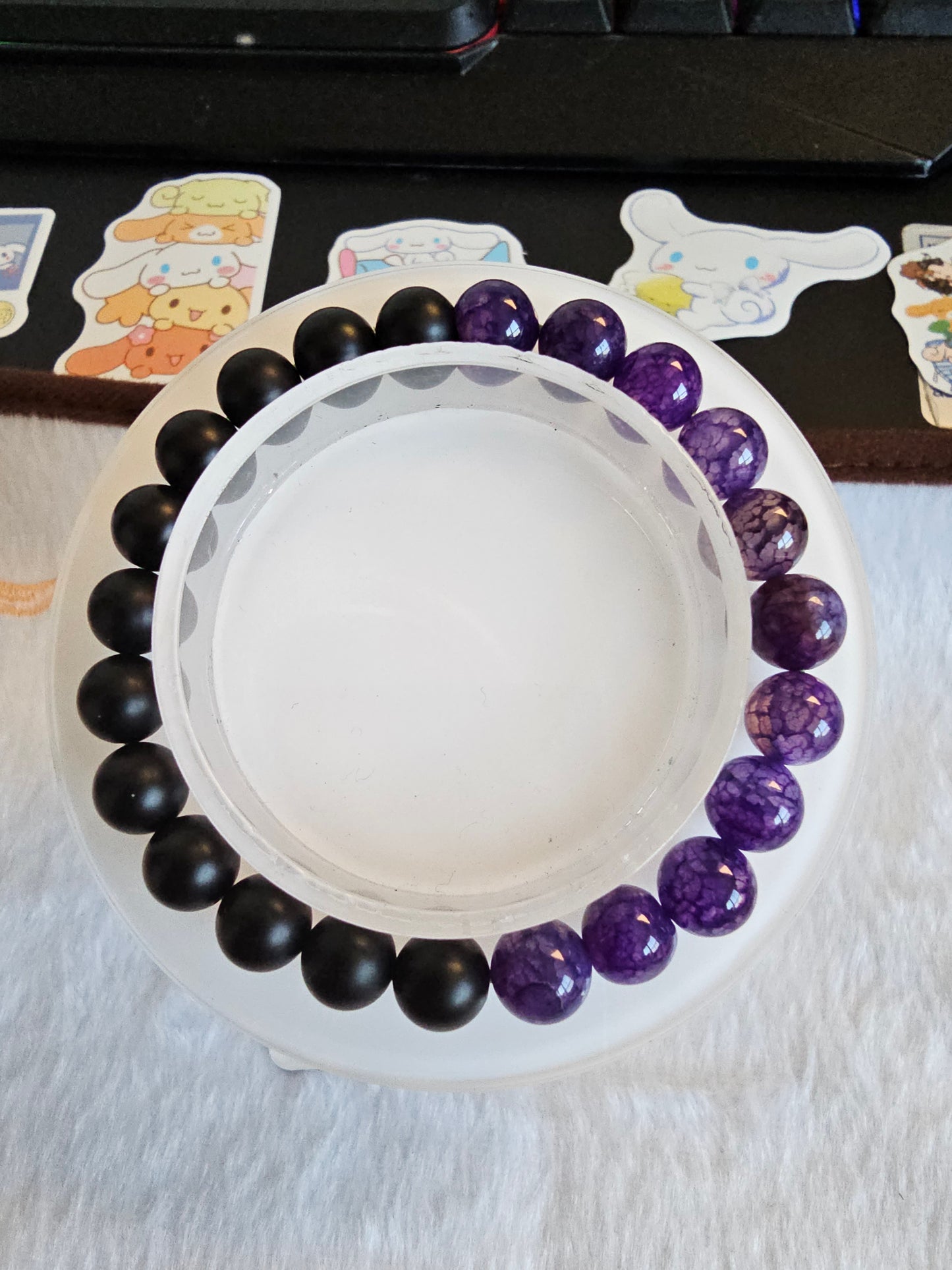 Spooky Season Theme Bracelet with Halloween-Inspired Charms and Beads