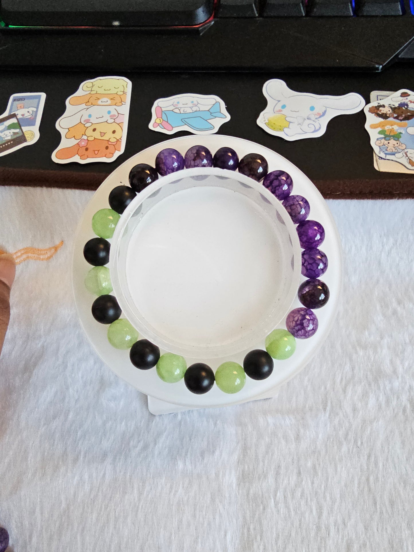 Spooky Season Theme Bracelet with Halloween-Inspired Charms and Beads