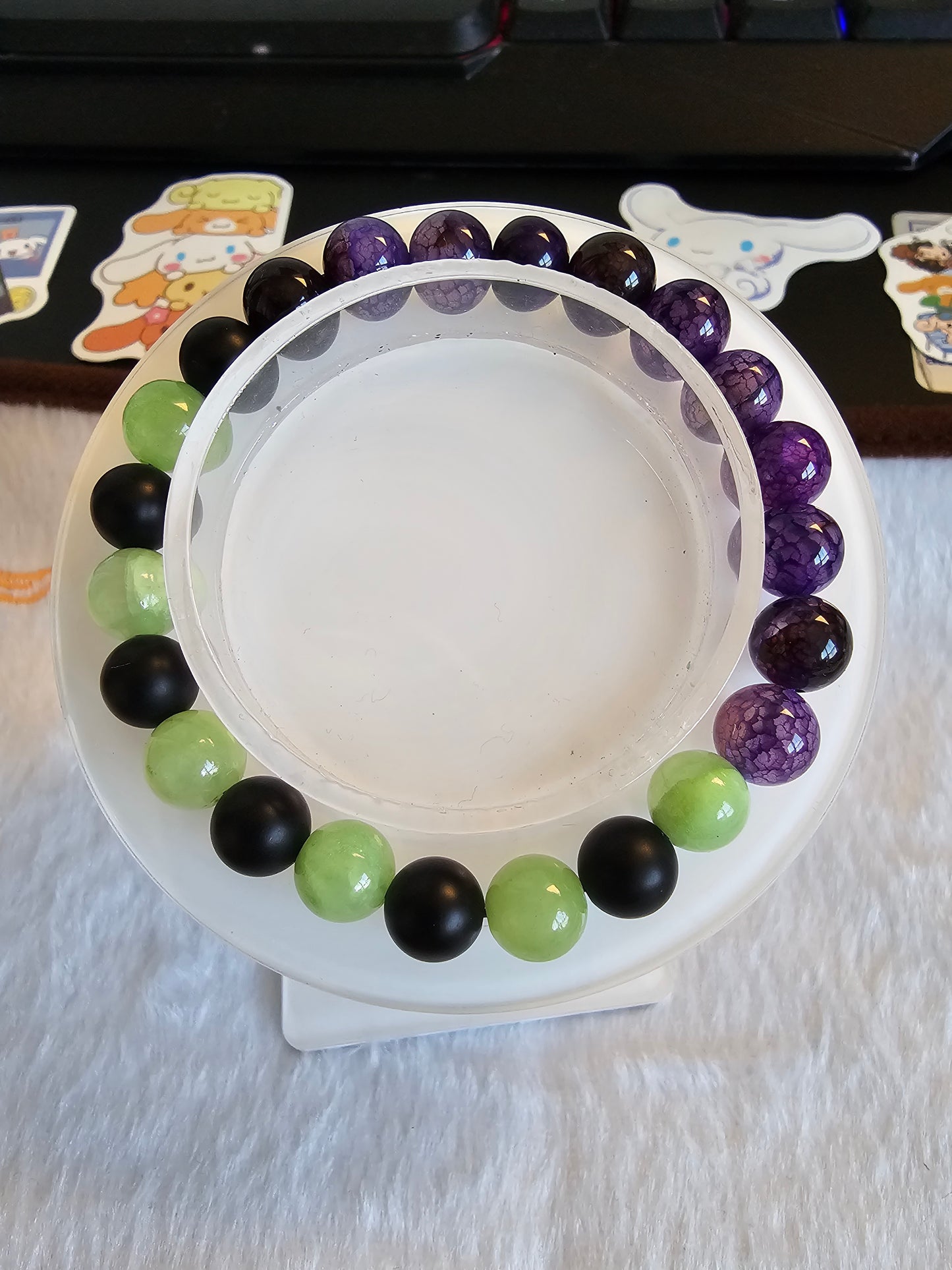 Spooky Season Theme Bracelet with Halloween-Inspired Charms and Beads