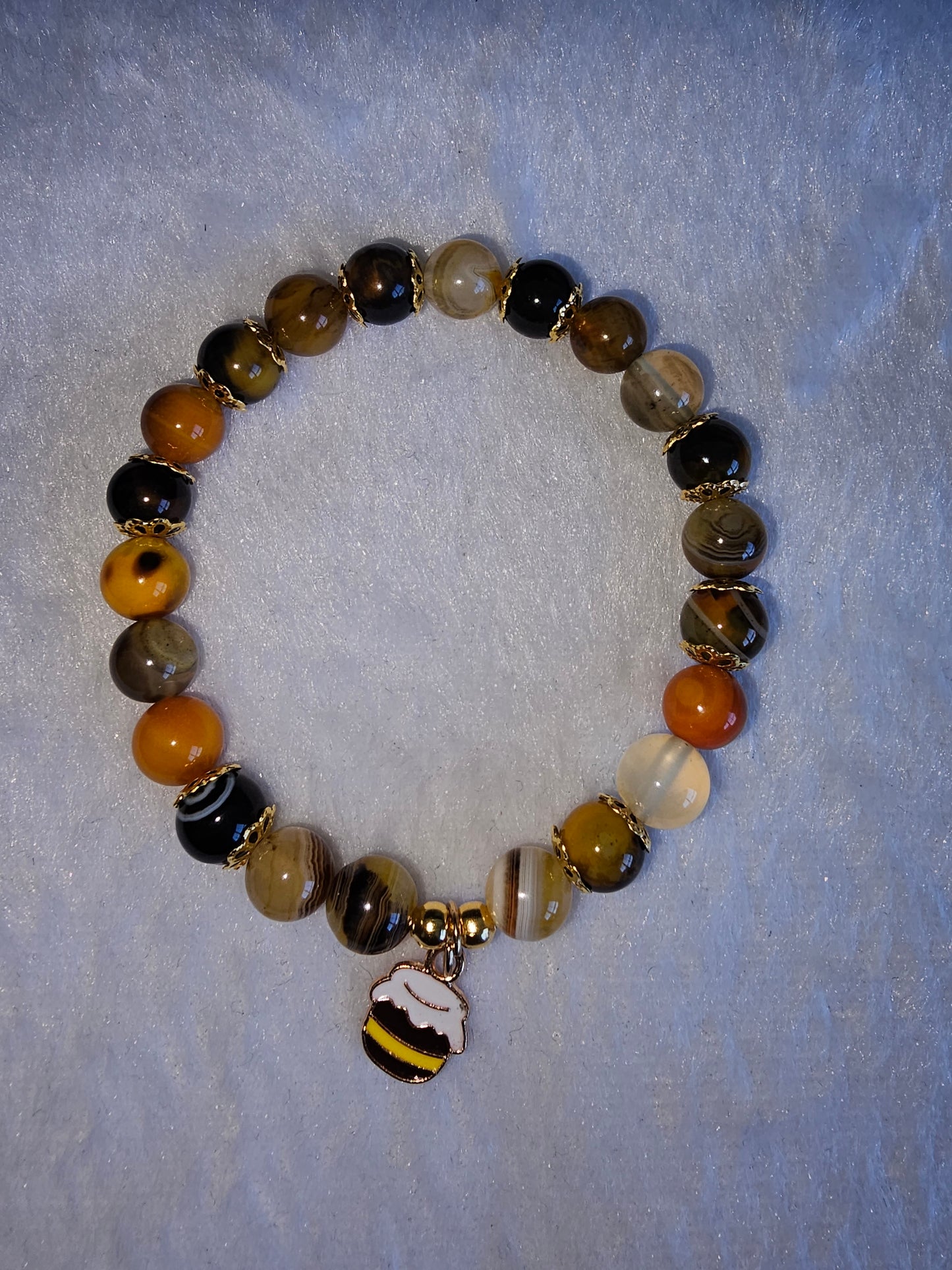 Bumblebee Agate Bracelet with or without charm