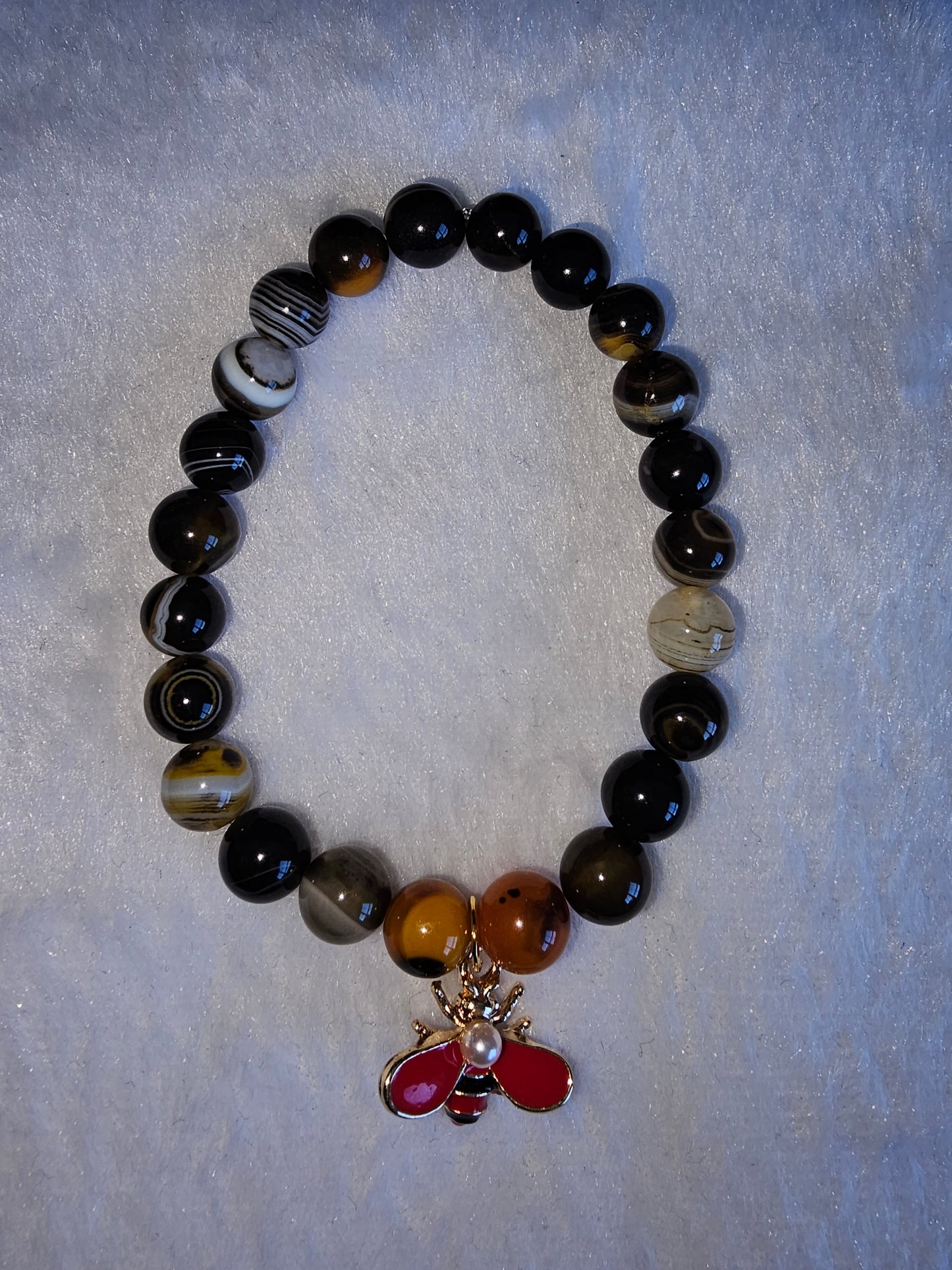 Bumblebee Agate Bracelet with or without charm