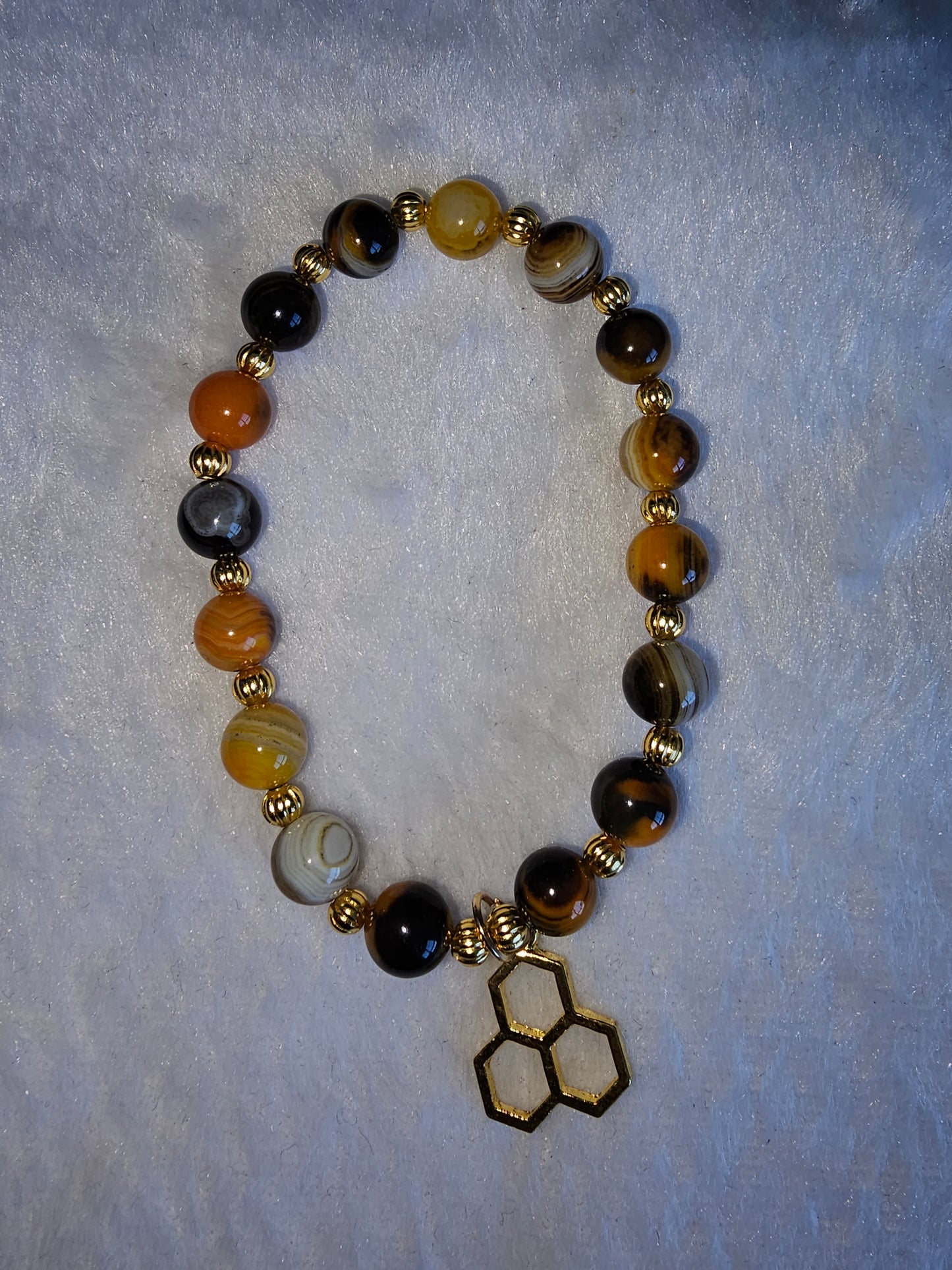 Bumblebee Agate Bracelet with or without charm
