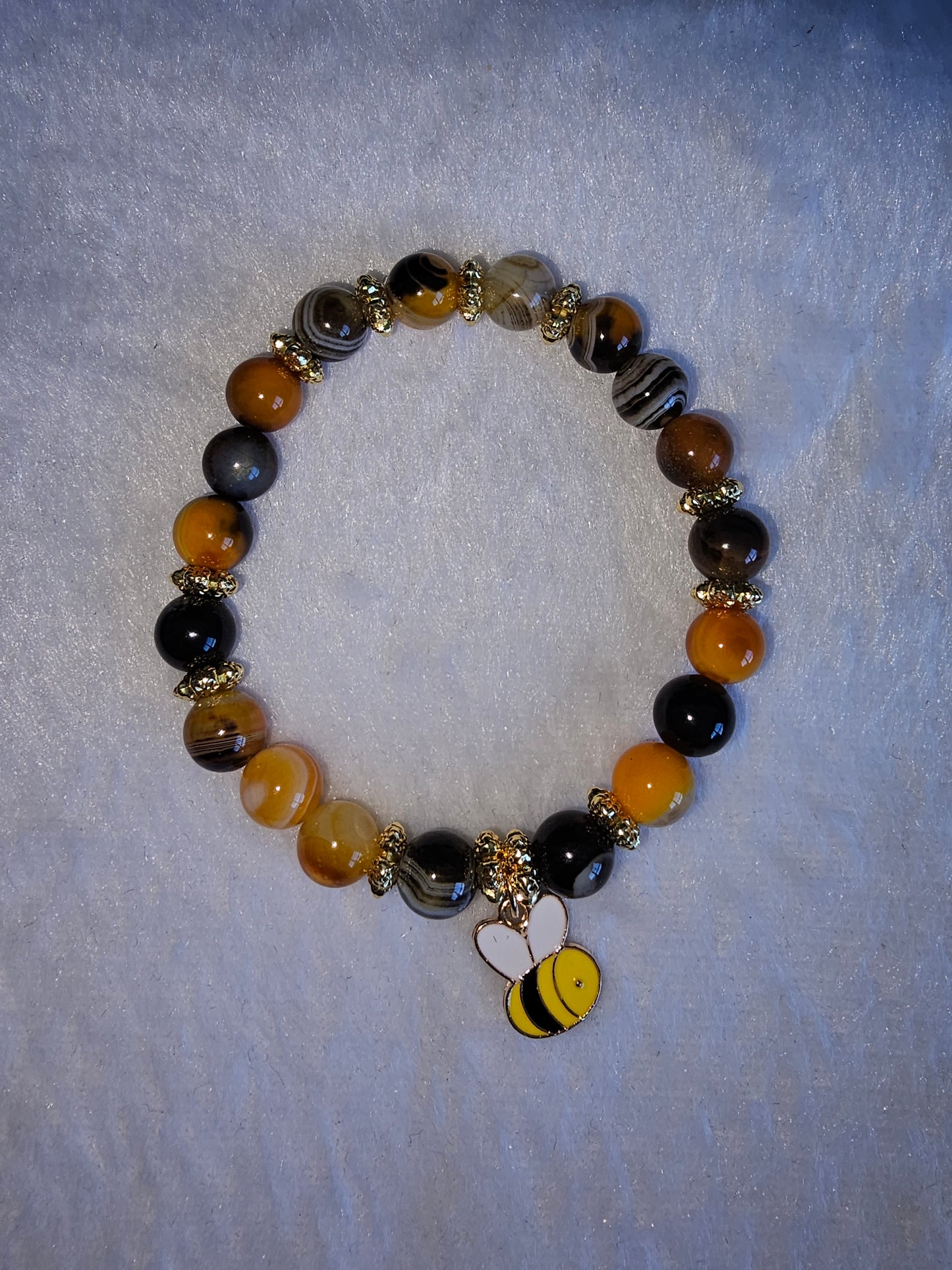 Bumblebee Agate Bracelet with or without charm