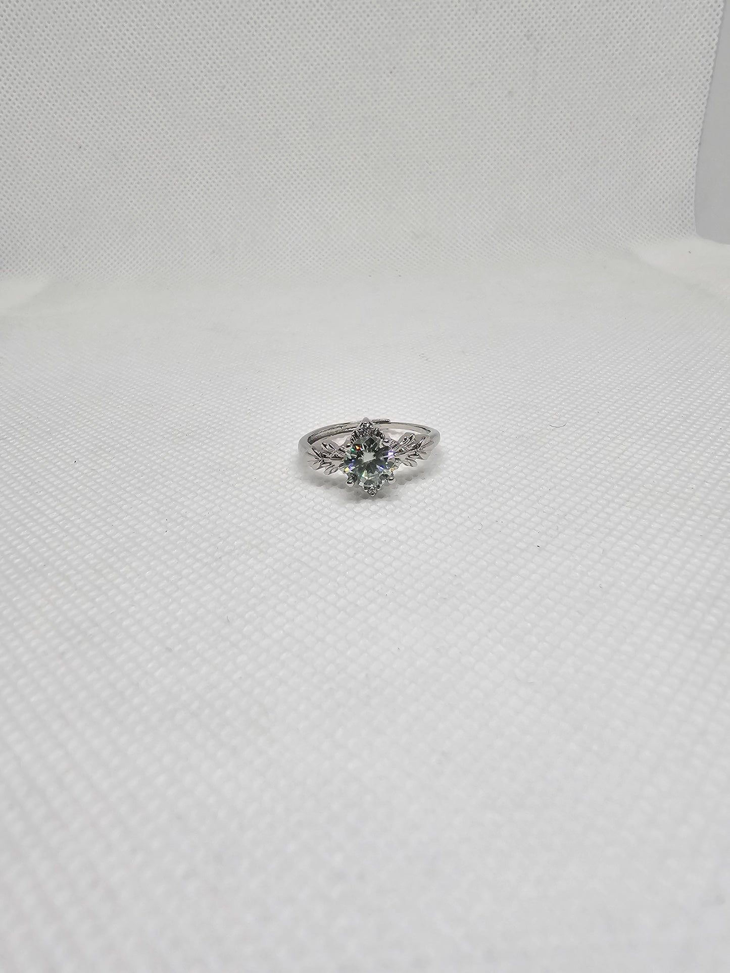 Moissanite Ring with Adjustable Copper Band
