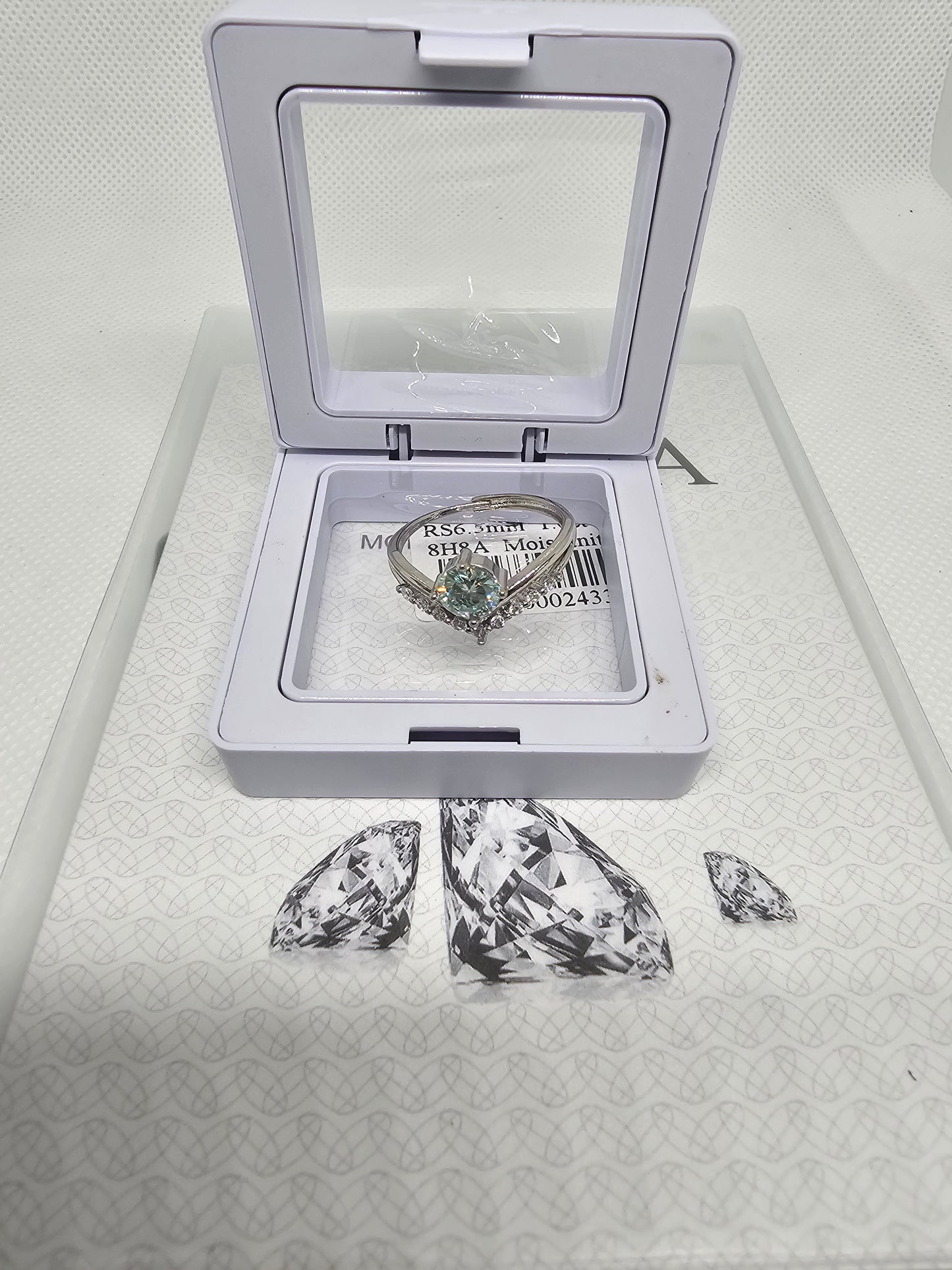 Moissanite Ring with Adjustable Copper Band