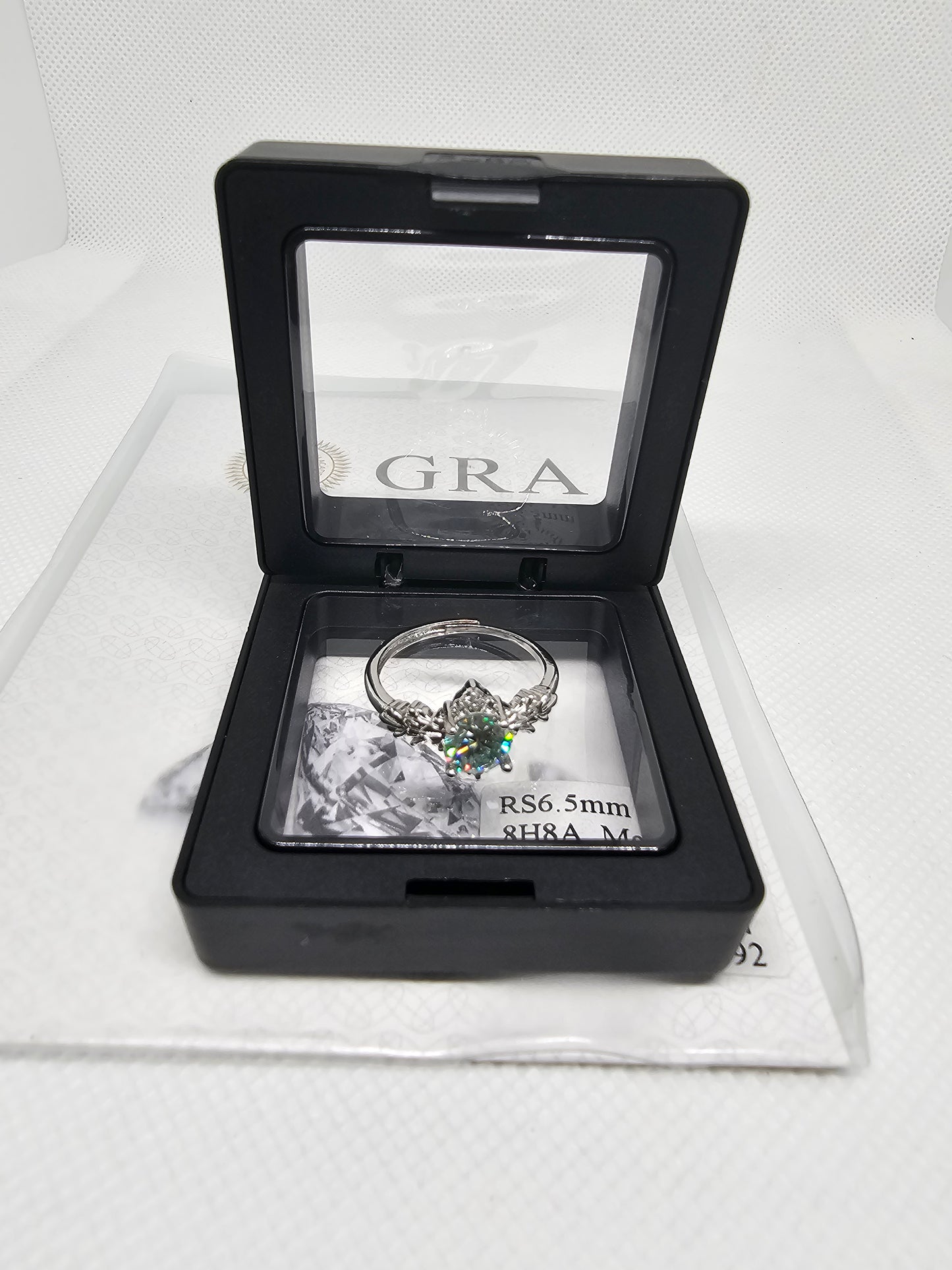 Moissanite Ring with Adjustable Copper Band