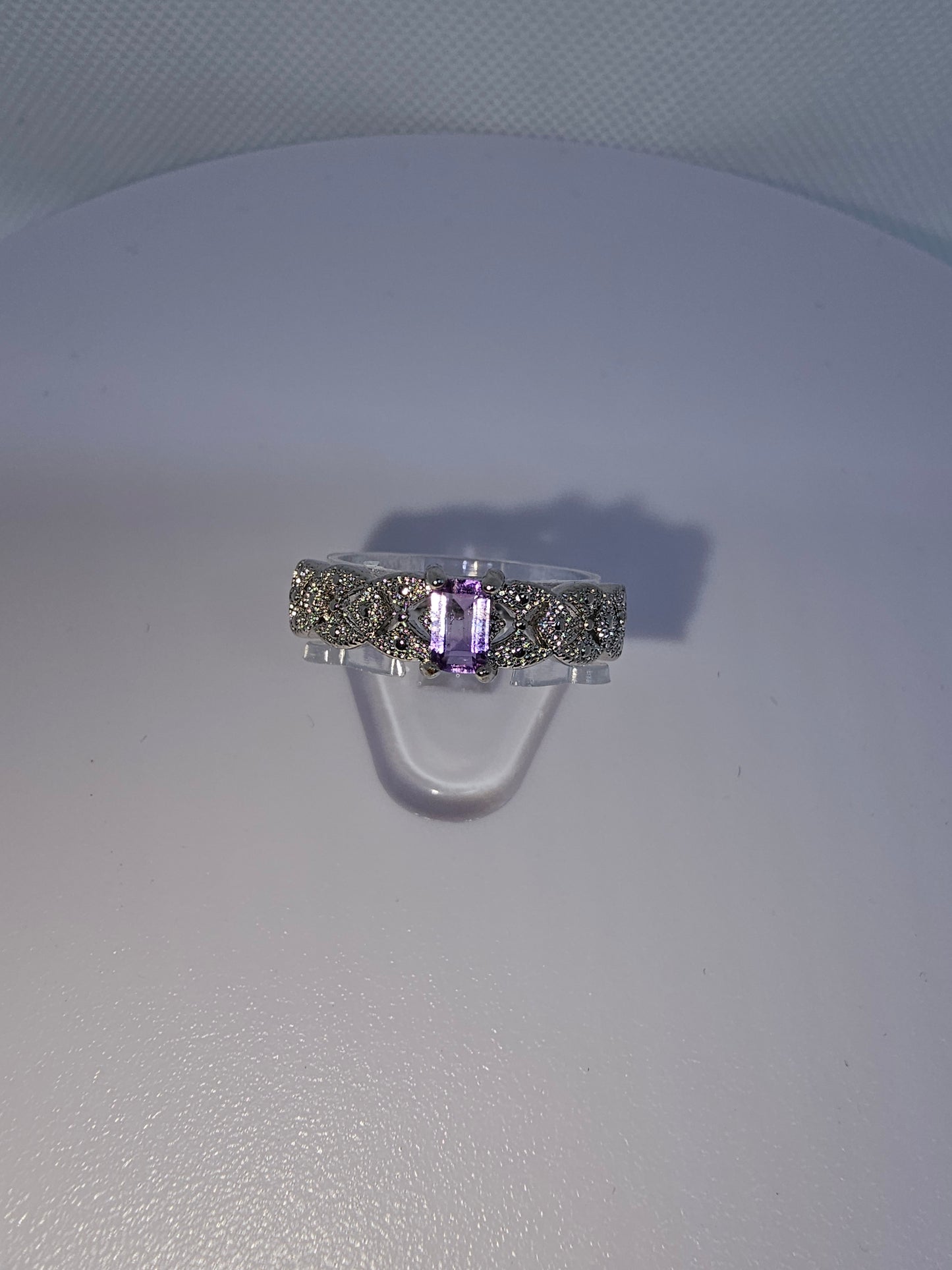 Copper Ring with Crystal Stone and Adjustable Band