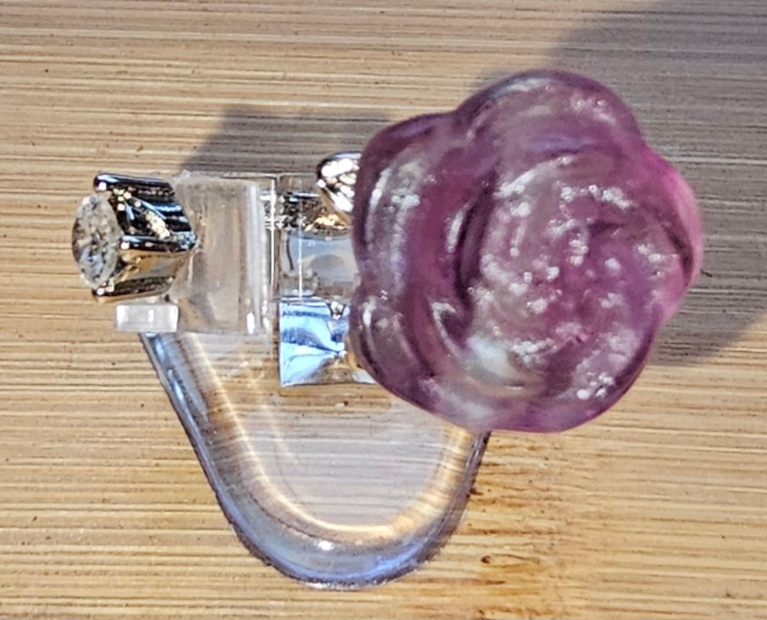 Copper Ring with Crystal Stone and Adjustable Band