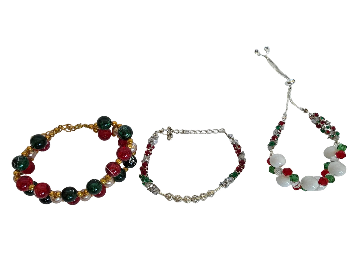 Glass Bracelet 3 piece Stack