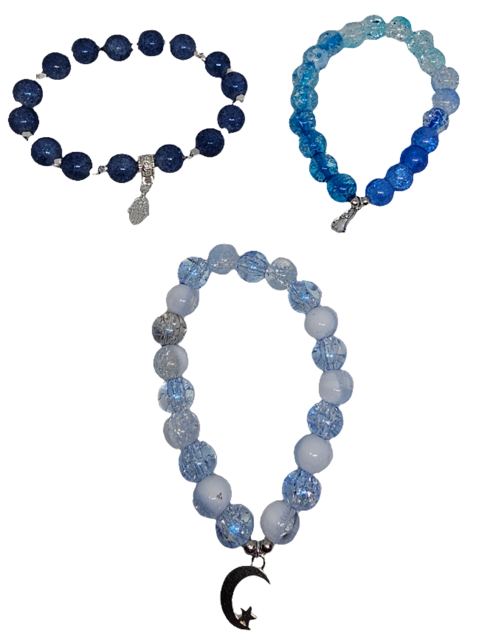 Glass Bead Bracelet Handmade by Another B.A.D Creation-1 pc, randomly chosen