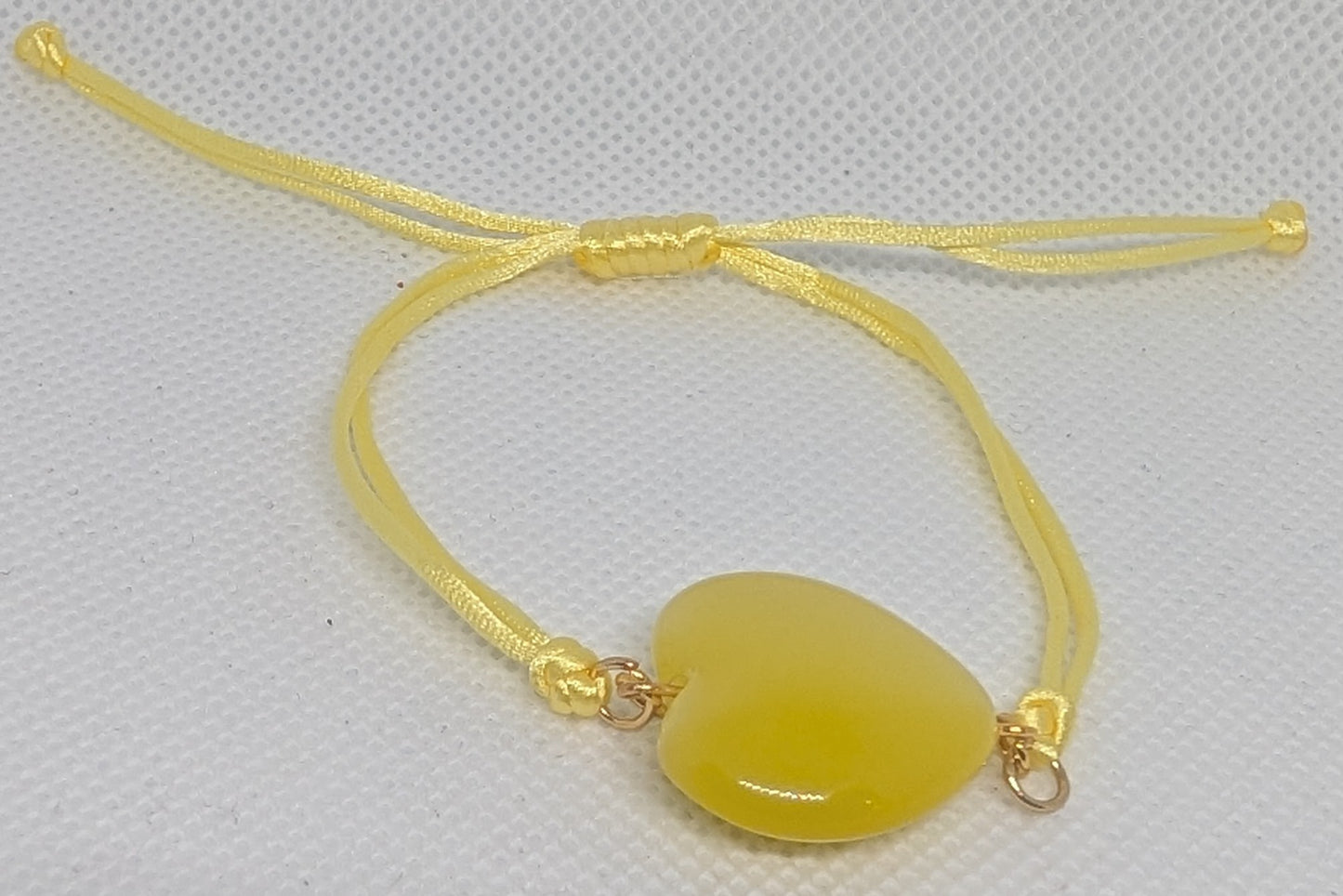 Colorful Cat's Eye Heart Adjustable Tie Bracelet