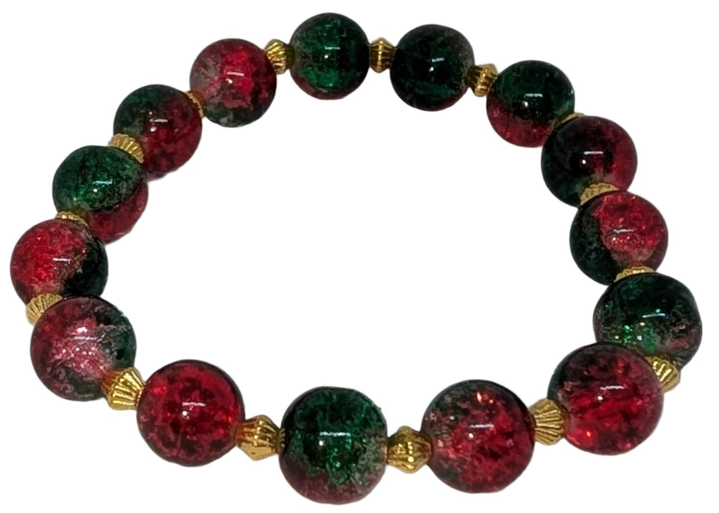 GC1. Crackle Red/Green/Clear