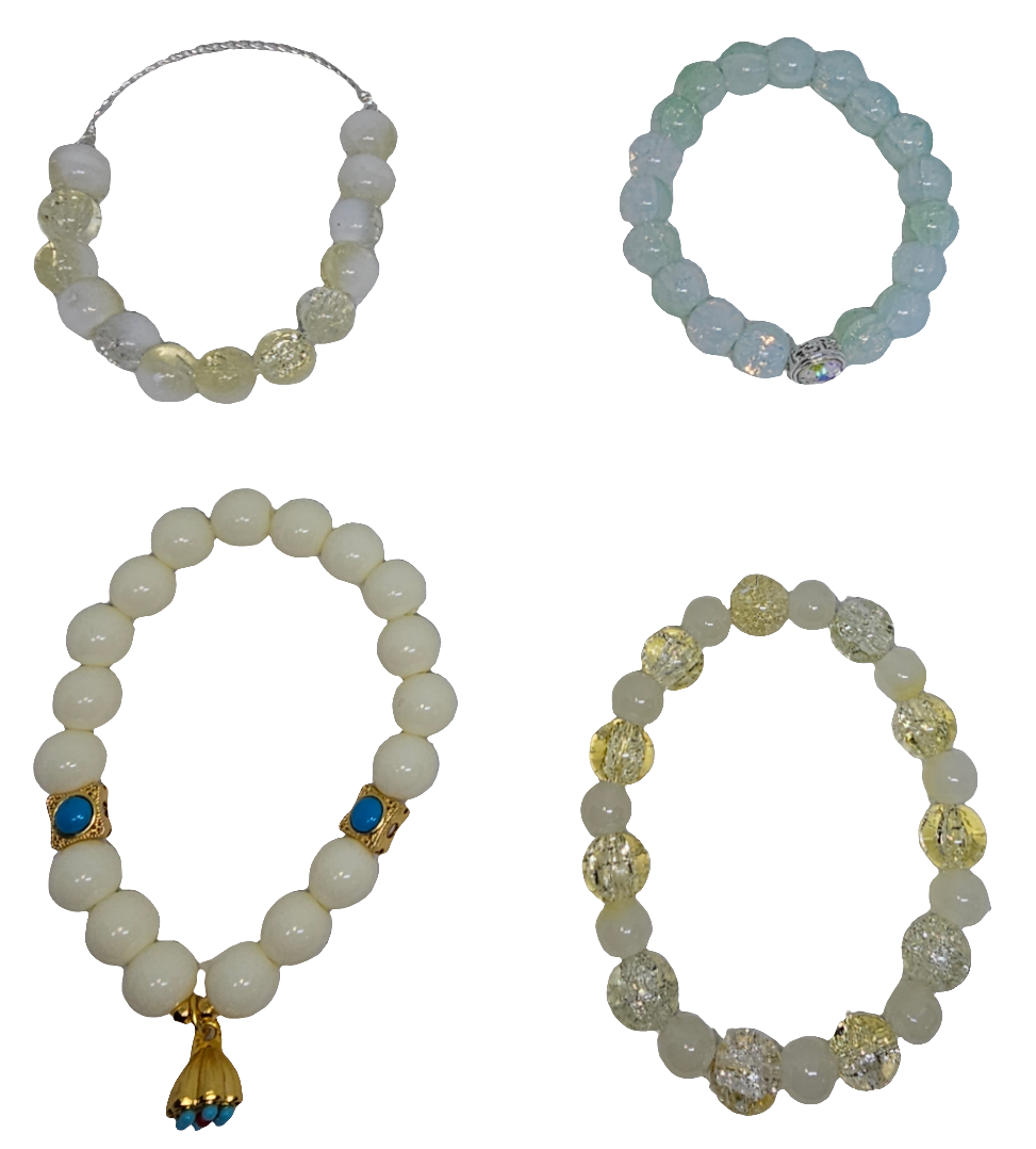 Glass Bead Bracelet Handmade by Another B.A.D Creation-1 pc, randomly chosen
