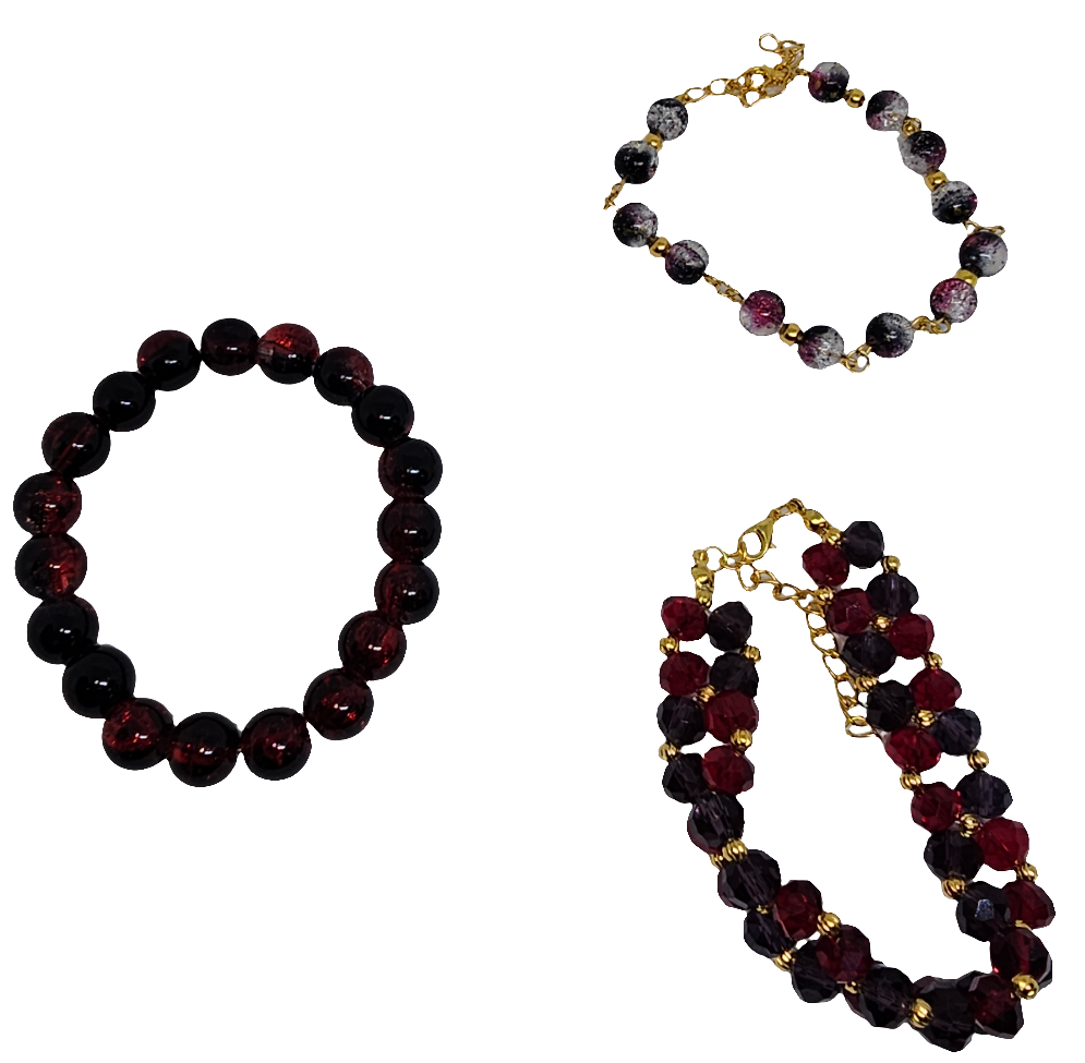 Glass Bead Bracelet Handmade by Another B.A.D Creation-1 pc, randomly chosen