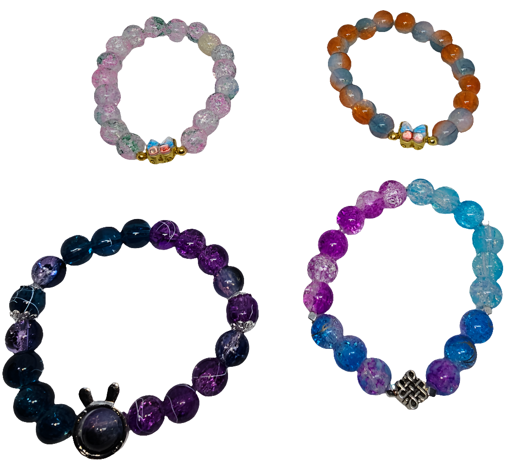 Glass Bead Bracelet Handmade by Another B.A.D Creation-1 pc, randomly chosen