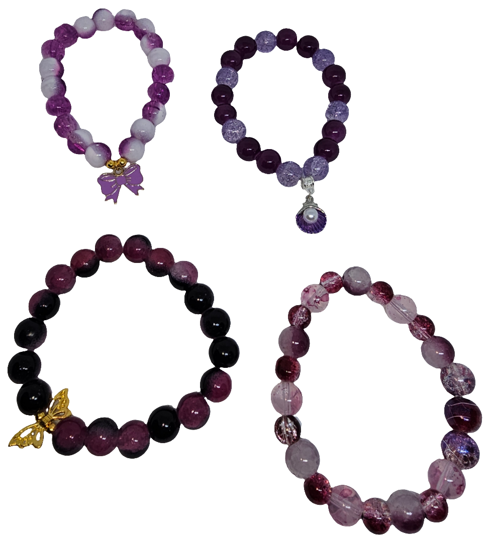 Glass Bead Bracelet Handmade by Another B.A.D Creation-1 pc, randomly chosen
