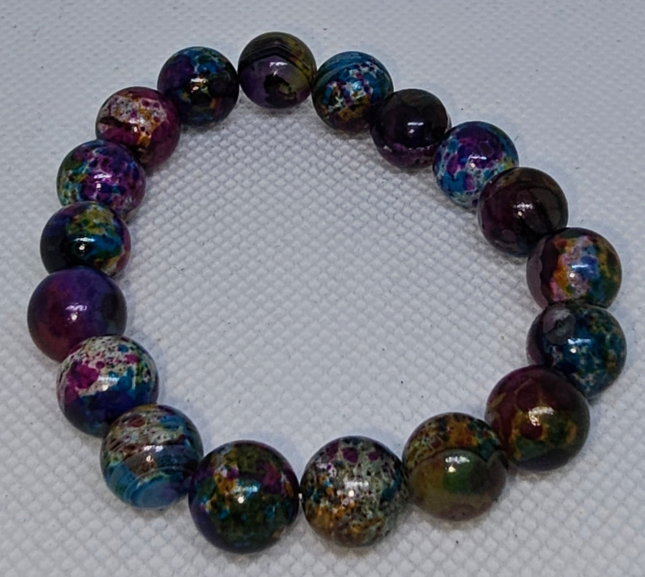 10mm Beaded Crystal Bracelet - Color Enhanced