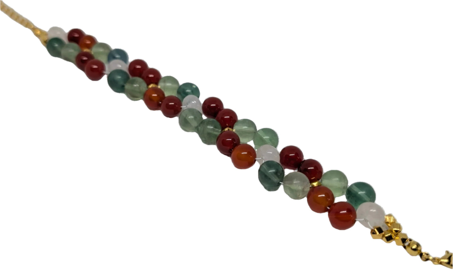 CC5. Clear Quartz, Green Fluorite, Carnelian