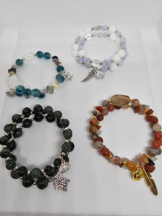 Crystal Bracelet - Wire Stack