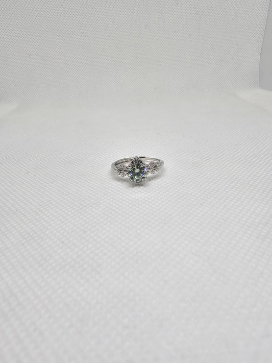 Moissanite Ring with Adjustable Copper Band