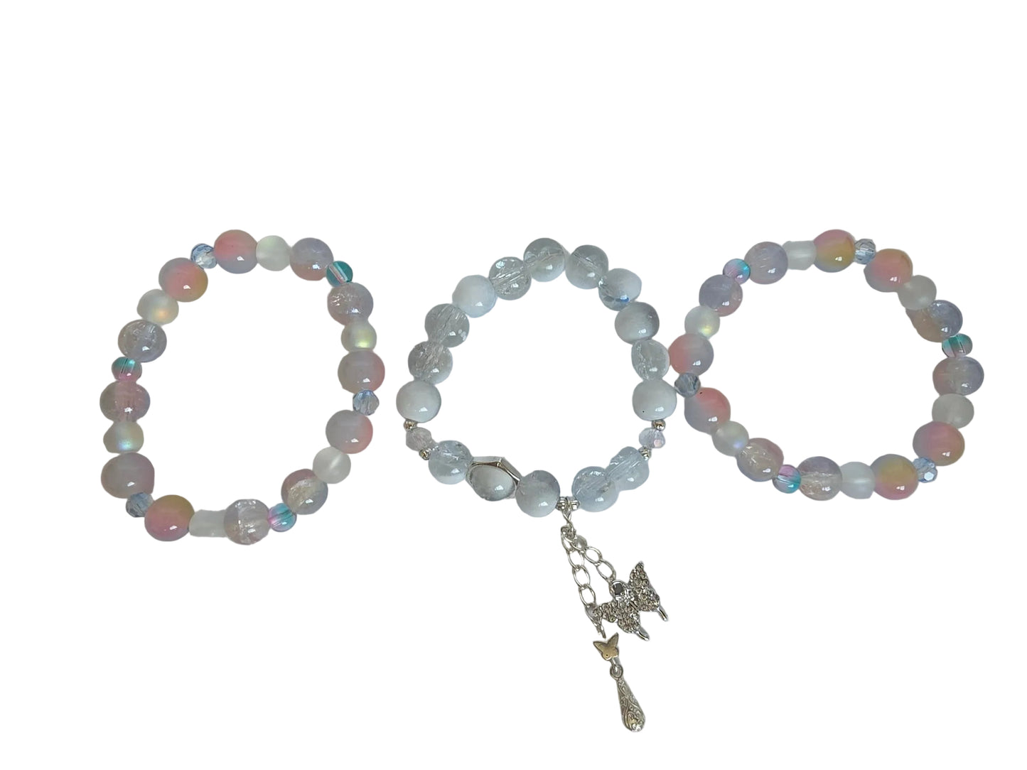 Glass Bracelet 3 piece Stack