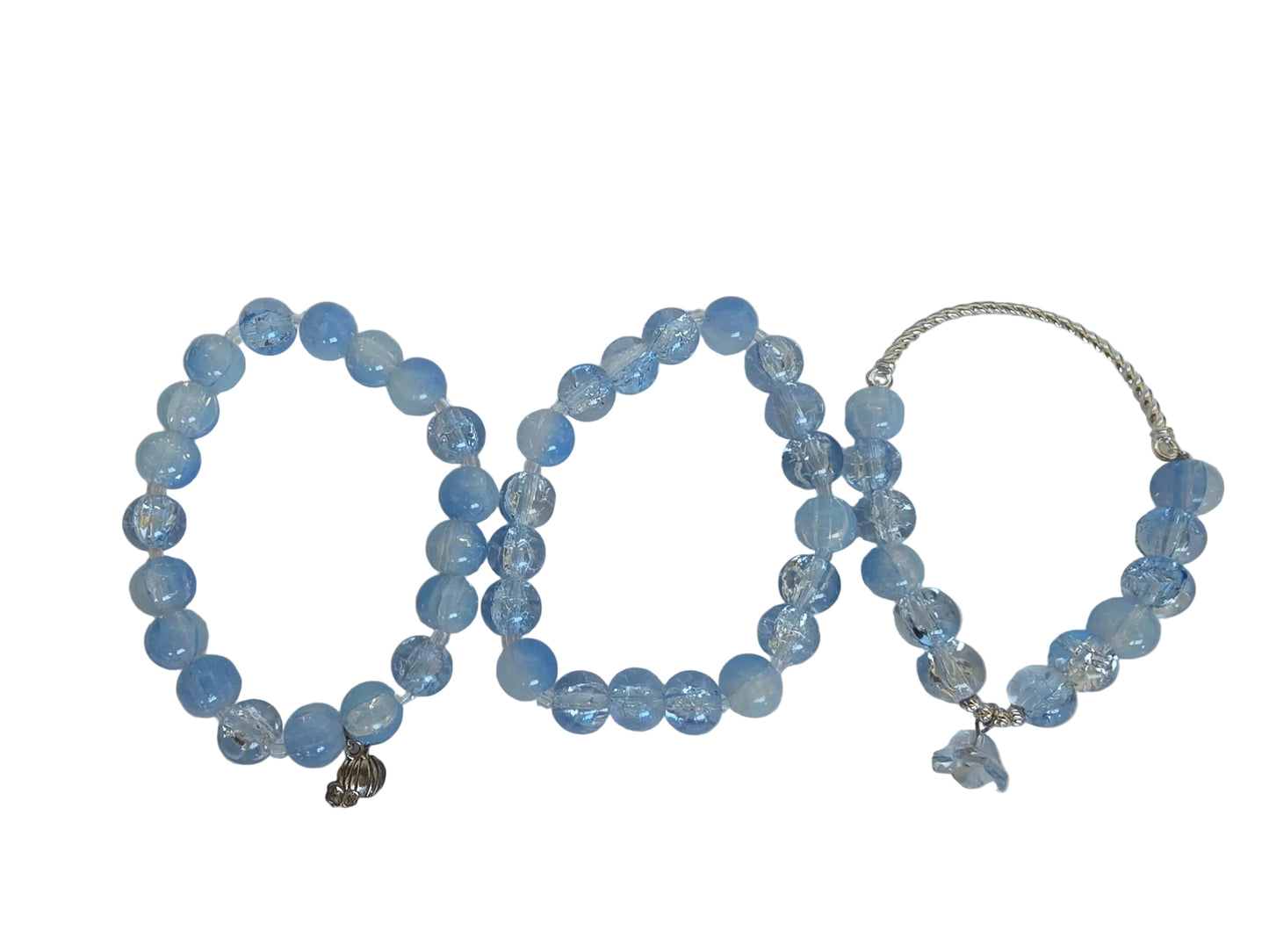 Glass Bracelet 3 piece Stack