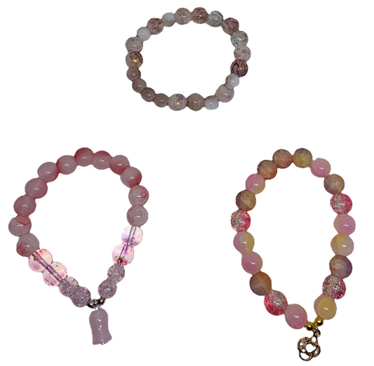 Glass Bead Bracelet Handmade by Another B.A.D Creation-1 pc, randomly chosen