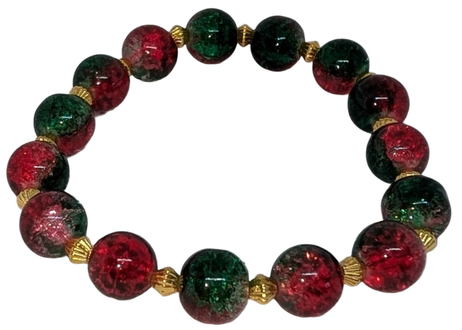 GC1. Crackle Red/Green/Clear