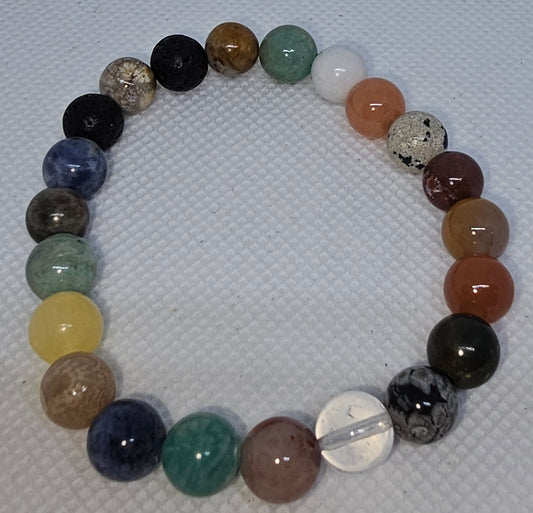 Crystal Bracelet 8 mm Natural Crystal 1 pc