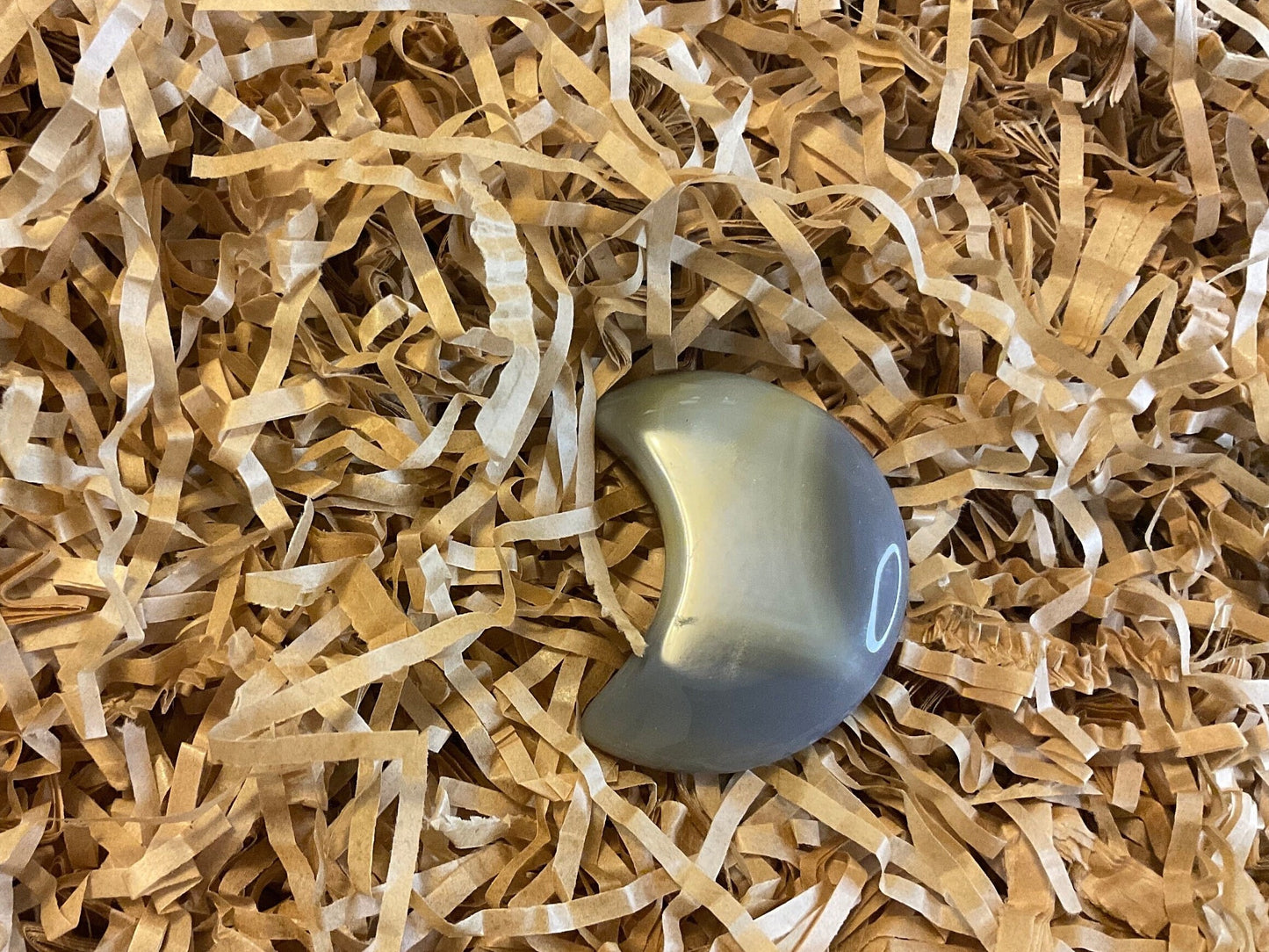 Agate Slice Crescent Moon Shape