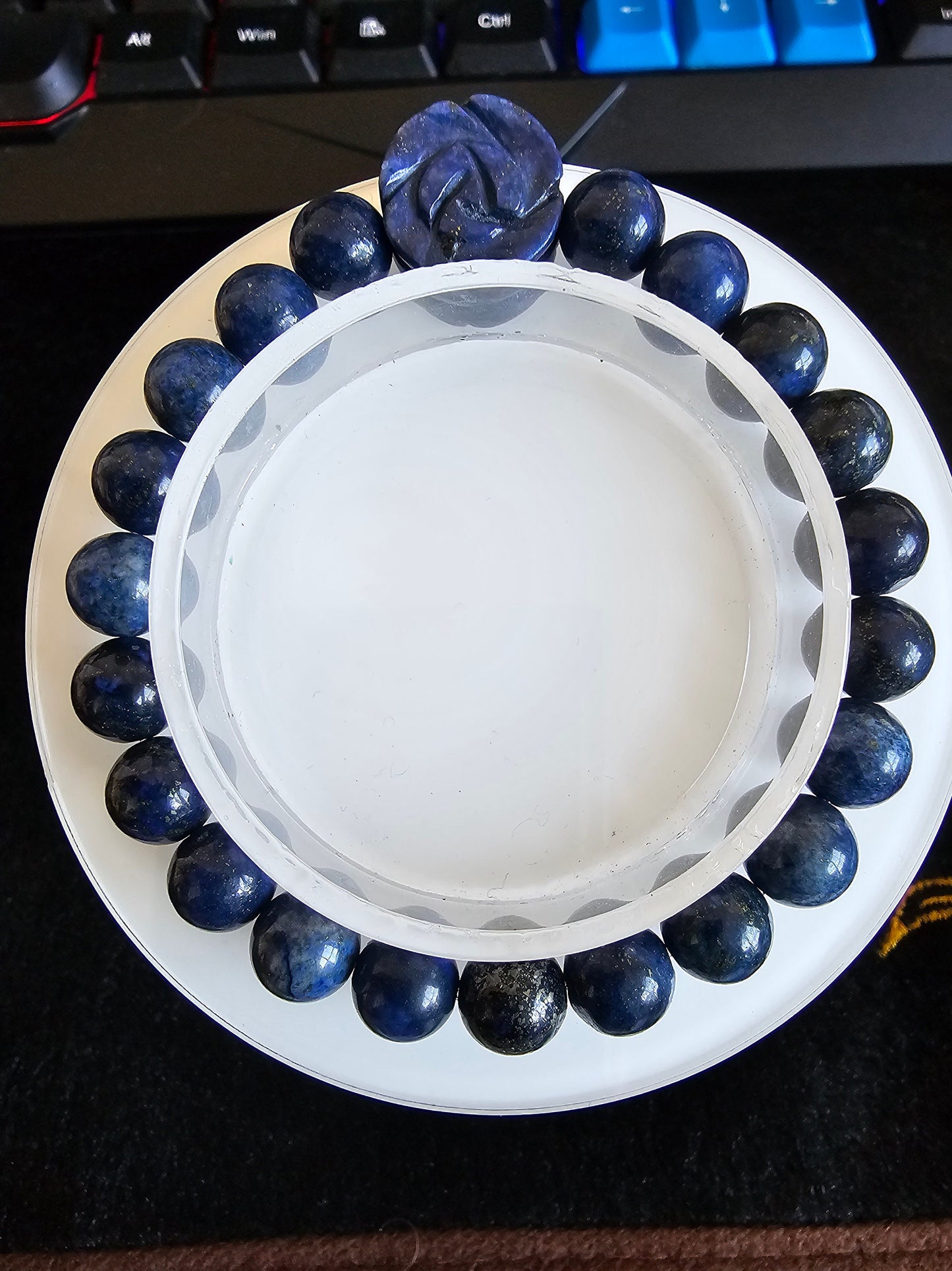 Rose Focal Bracelet Natural Crystal